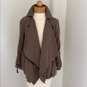 BlankNYC Drape Moto Jacket brown small
